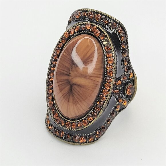 VINTAGE Fashion Oval Ring - Picture 2 of 14